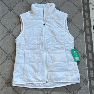 Birdies White Quilted Vest UPF Sun Protection Fabric